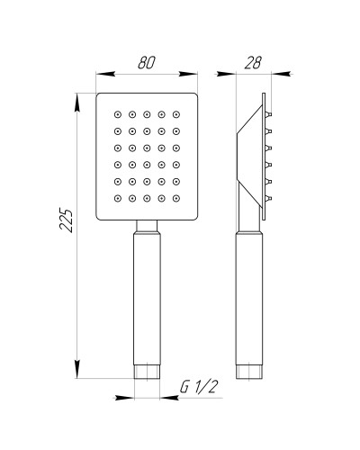 Душова лійка Globus Lux SUS-001Q-BB