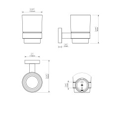 Набір аксесуарів для ванної SONIA ASTRAL KIT( 5 предметів) 183173