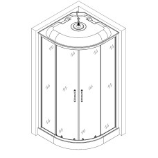 Душовий бокс BRAVO WISLOK L90BВ