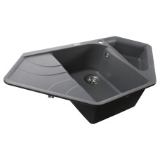 Гранітна мийка Globus Lux GARDA сірий металік 1000х500мм-А0003