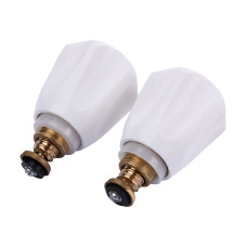 Комплект вентильних головок латунний М18х1 штампований з маховиком для ГВ і ХВ Б1395КМА (пар.2шт)