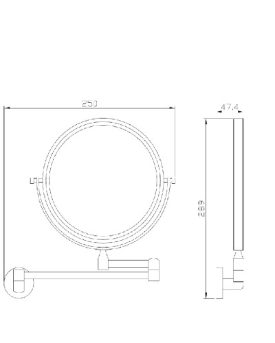 Дзеркало настінне Perfect Sanitary Appliances SP 8158