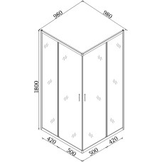 Душова кабіна BRAVO ODRA 100N