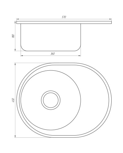 Мийка кухонна Mira MR 5745 E Satin 0.6