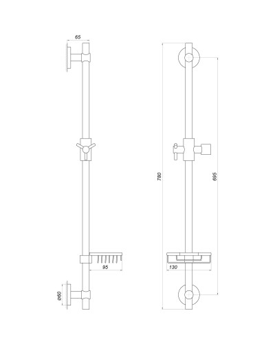 Душова стійка Dishi T1107-1C