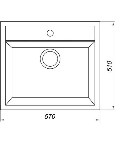 Гранітна мийка Globus Lux VOLTA перлина 570х510мм