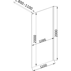 Душова перегородка BRAVO LEGA 110T