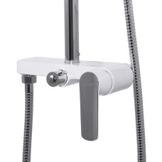 Душова система з верхнім тропічним душем Globus Lux LAGUNA GLA-0005N-7-WHITE