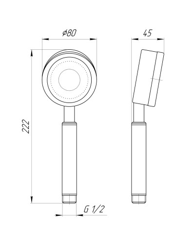 Душова лійка Globus Lux SUS-008H