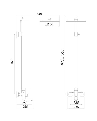 Душова система Globus Lux SICILIA PLUS-SBQ-SH-02-304