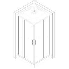 Душовий бокс BRAVO NIDA L90В