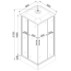 Душовий бокс BRAVO NIDA L90В