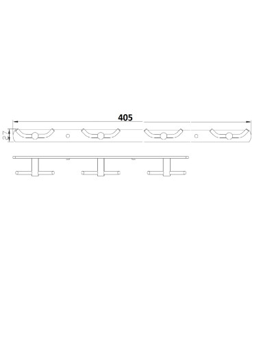 Планка з гачками подвійними 4х2 Perfect Sanitary Appliances RM 1503-4