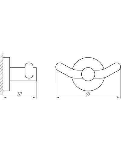 Гачок подвійний Perfect Sanitary Appliances SP 8125