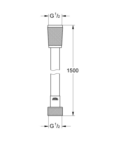 Душовий шланг 1500 Grohe Silverflex (28364000)