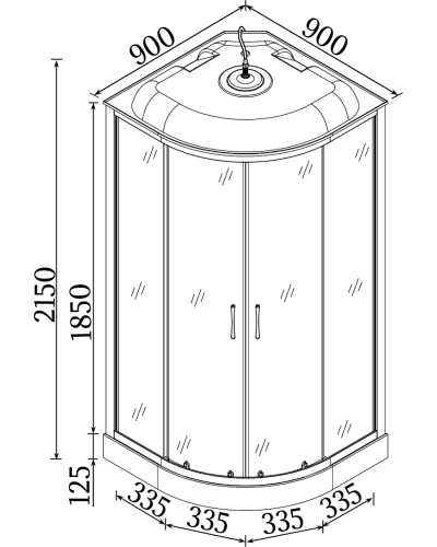 Душовий бокс BRAVO WISLOK L90W