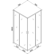 Душова кабіна BRAVO ODRA 80N