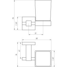 Стакан одинарний Globus Lux SQ 9409 SUS304