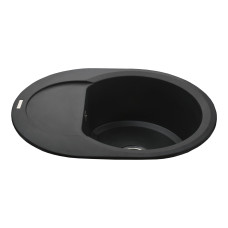 Гранітна мийка Globus Lux MORAINE чорний 600х470мм-А0001