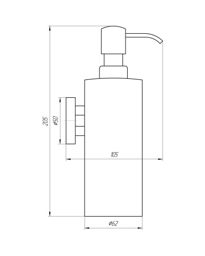 Дозатор рідкого мила Globus Lux BS8432 чорний матовий SUS304