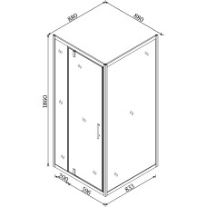 Душова кабіна BRAVO MORAVA 90B N Mosaic без піддона