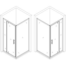 Душова кабіна BRAVO MORAVA 90B N Mosaic без піддона