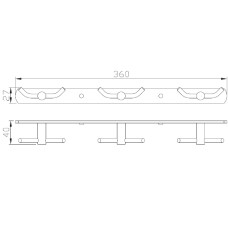 Планка з гачками Perfect Sanitary Appliances SP 8135