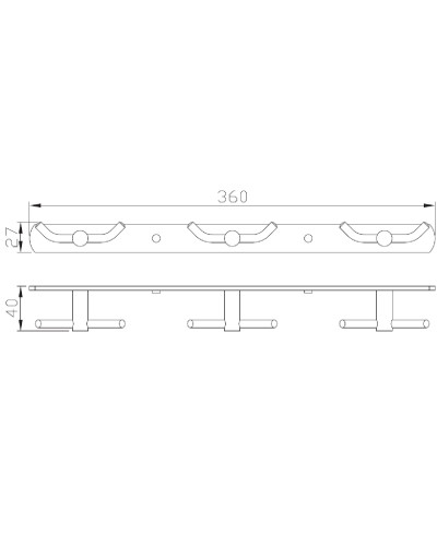 Планка з гачками Perfect Sanitary Appliances SP 8135