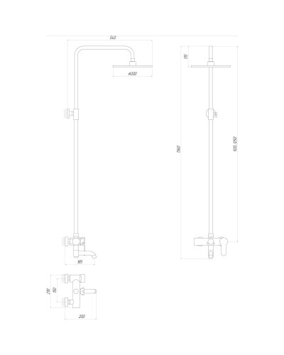 Душова система Globus Lux LAZER DS0002