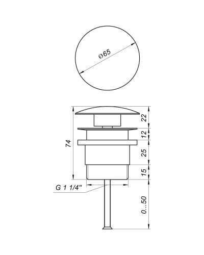 Донний клапан Globus Lux HG15-04A BR (Click-clack)