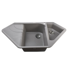 Гранітна мийка Globus Lux GARDA сiрий камiнь 1000x500мм-А0005