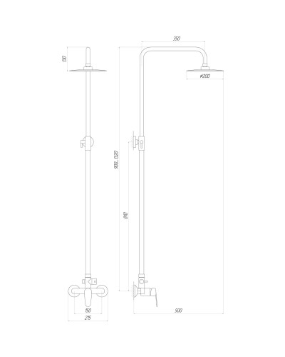 Душова система TOPAZ ZARA TZ 13702-H37