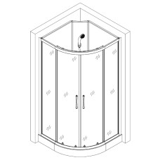Душовий бокс BRAVO SAN L90B без криші