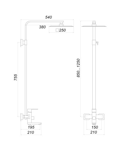 Душова система Globus Lux SICILIA SBQ-SH-02