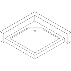 Душ піддон квадратний BRAVO LUBAWA SL 100