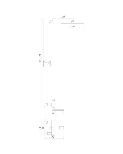 Душова система Globus Lux MILANO VAN-GLM0007