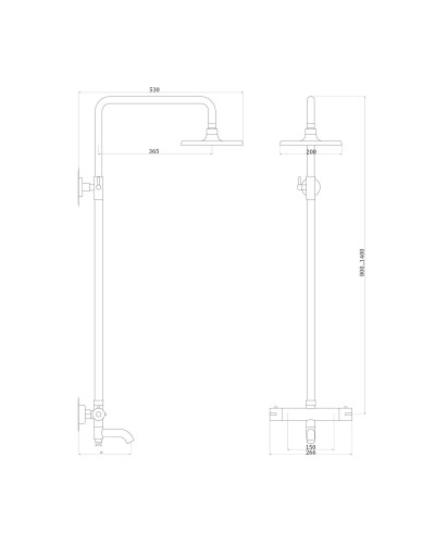 Душова система Globus Lux Termostatic R GDS-0041T