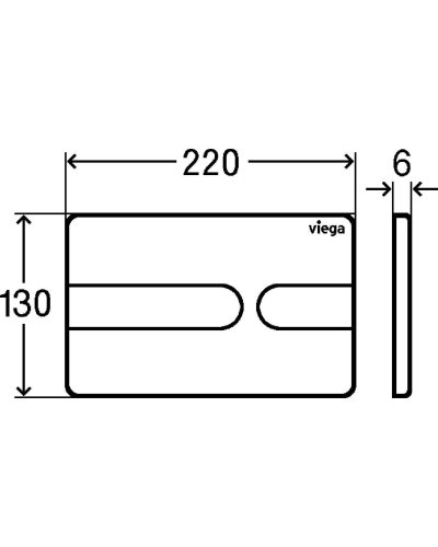 Панель змиву Prevista для бачків Visign for Style 23, матовий хром, Viega 773069