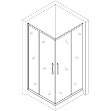 Душова кабіна BRAVO NER 90B.Mosaic