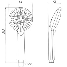 Душова лійка Globus Lux RAYS NS-780-P