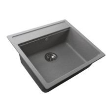 Гранітна мийка Globus Lux VOLTA сiрий камiнь 570х510мм-А0005