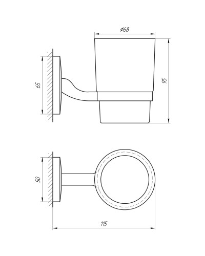 Стакан одинарний Perfect Sanitary Appliances RM 1101