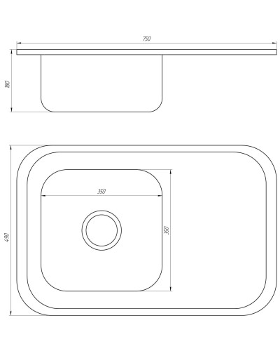 Мийка кухонна Mira MR 7549 D Decor