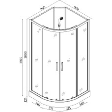 Душовий бокс BRAVO SAN L90F