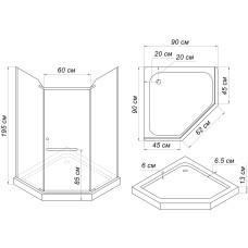 Душова кабіна BRAVO RABA 90