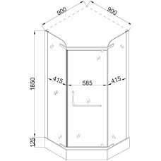 Душова кабіна BRAVO RABA 90