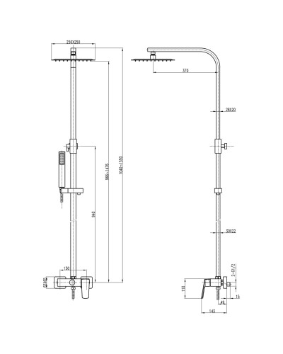 Душова система TOPAZ LEXI TL 21702-H57-00