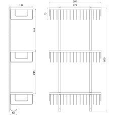Полиця потрійна Globus Lux SQ9477