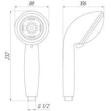 Душова лійка Topaz NF-2288-00-LOTUS