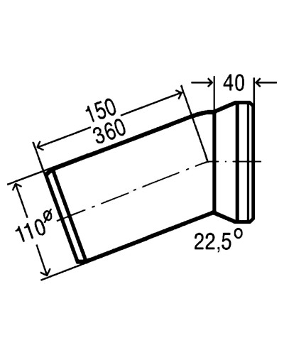 Коліно для унітазу 22,5° пластик Ø110 VIEGA 101855